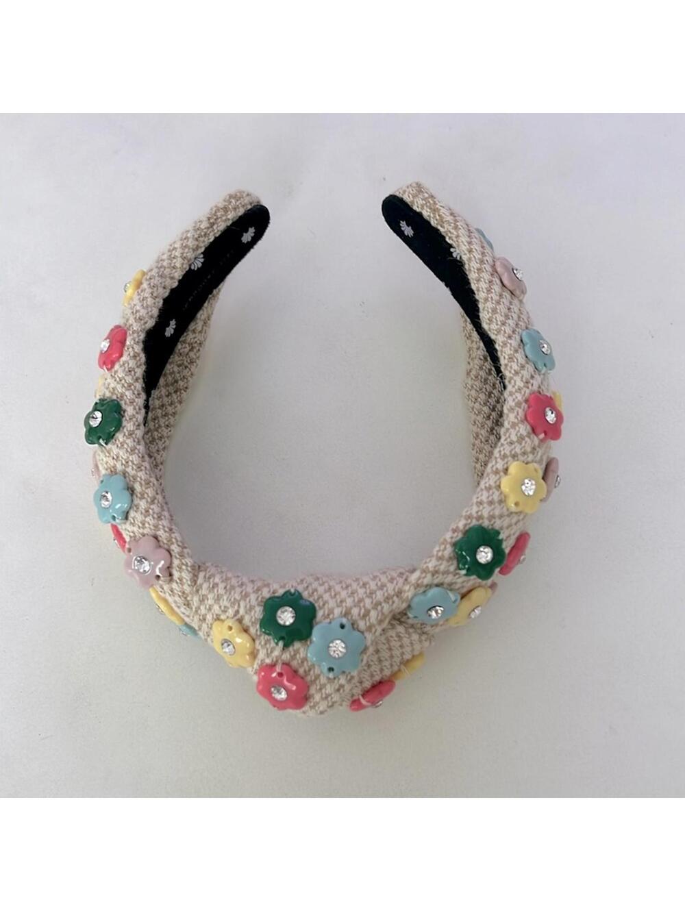 Lele Sadoughi Daphne Flower Charm Headband Rainbow Vintage - Picture 6 of 9